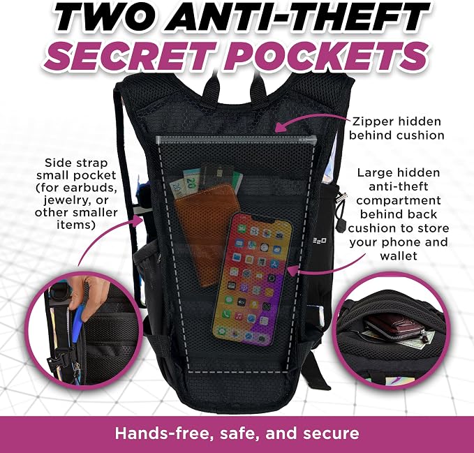Rave Hydration Backpack – Anti-Theft Festival Hydration Pack - Image 2
