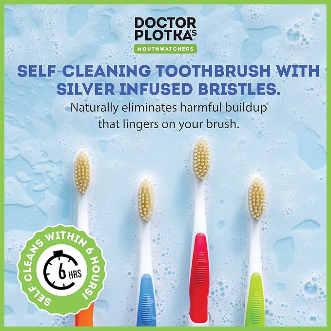 MOUTHWATCHERS Soft Childrens Flossing Manual Toothbrush, Value Pack of 4 - Image 5