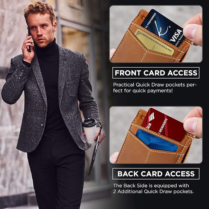 SERMAN BRANDS RFID Blocking Wallet Slim Bifold - Image 4