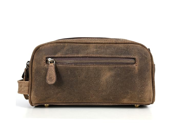10" Premium Leather Toiletry Travel Pouch - Image 4