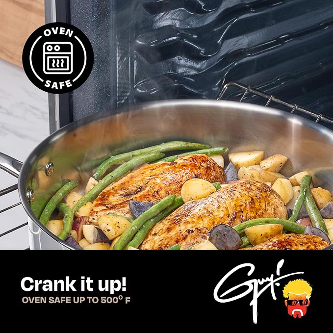 Guy Fieri's Flavortown 8" Stainless Steel Fry Pan - Image 6