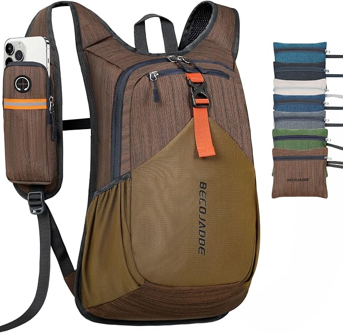 15L Small Hiking Backpack for Men Women Foldable Packable Back Pack Ultralight by BECOJADDE