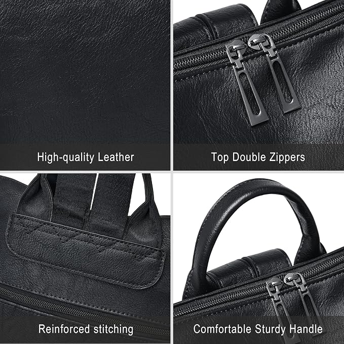 Shrrie Vegan Leather Laptop Backpack - Image 6