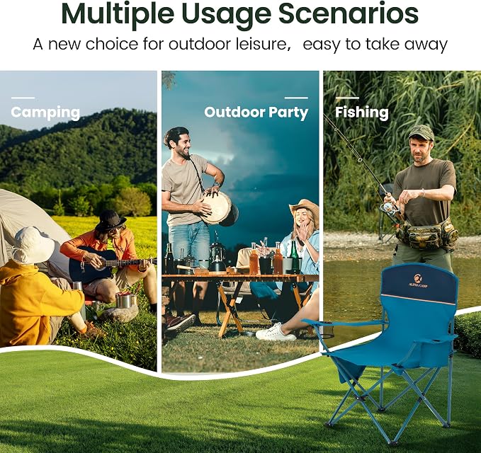 HIGH POINT SPORTS 2 Pack Portable Camping Chair - Image 7