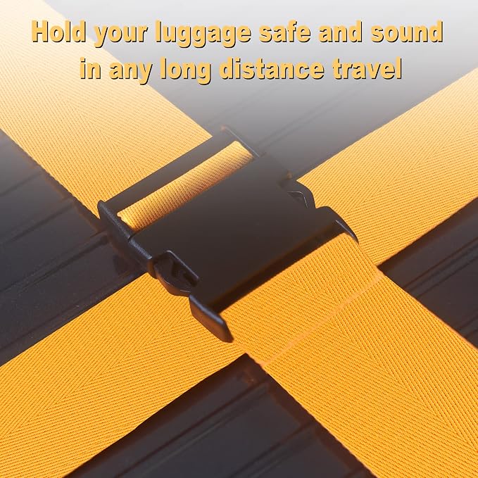 Luggage Straps for Suitcases TSA Approved Travel Belt 4 Pack by Chelmon - Image 4