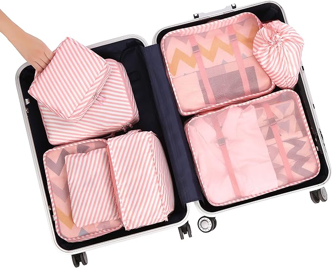 BAGAIL 8 Set Packing Cubes Luggage Packing Organizers - Image 7