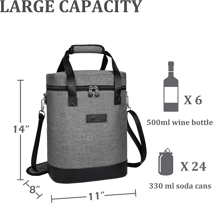 Tirrinia 6 Bottle Wine Cooler Bag - Image 6