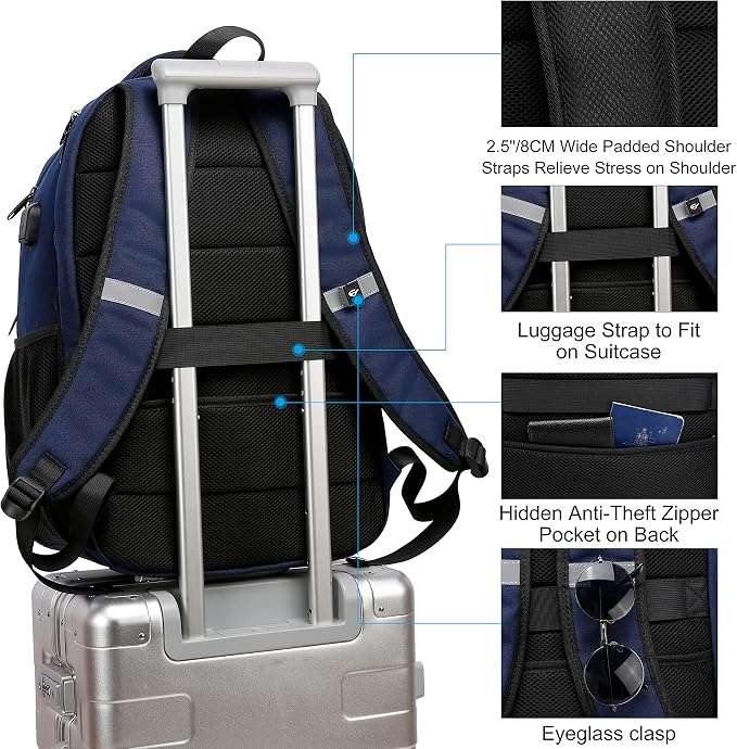 Backpack, Travel Backpack, School Backpack, 17.3 Inch Business Laptop Backpack - Image 5
