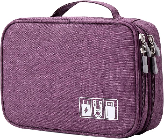 MIRLEWAIY Travel Electronics Organizer Soft Case Small Electronic Accessories - Image 8