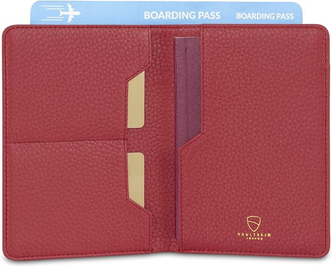 Vaultskin Leather Passport Holder, Slim RFID Blocking Travel Wallet - Image 2
