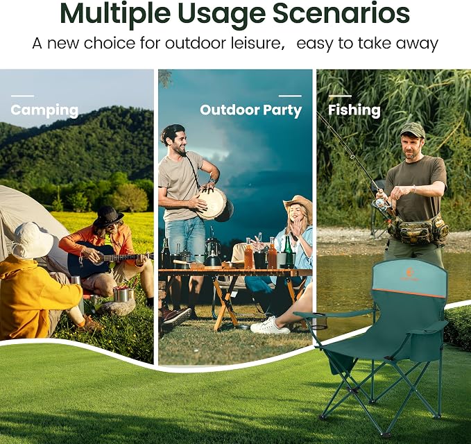 HIGH POINT SPORTS 2 Pack Portable Camping Chair - Image 9