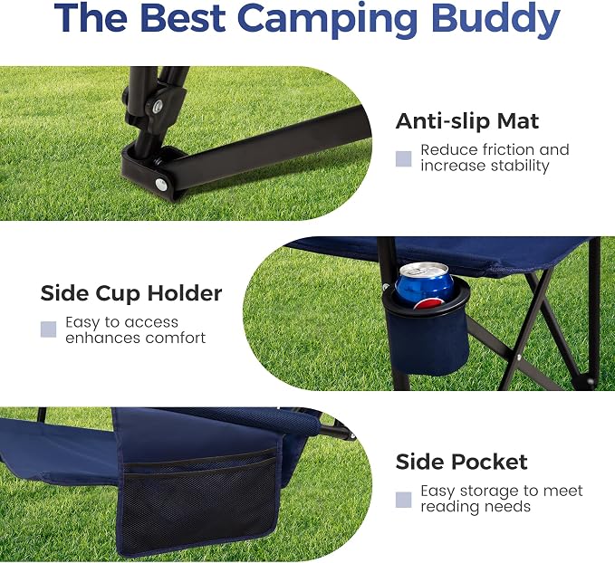 ALPHA CAMP Heavy Duty High Back Camping Chairs - Image 7