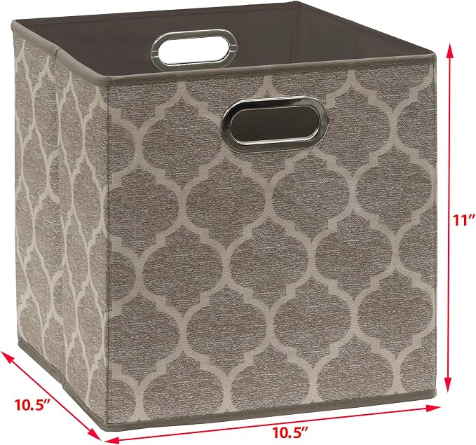 SIMPLE HOUSEWARE 11-Inch Collapsible Fabric Cube Storage Bin - Image 5