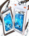 TORRAS 2 Pack IPX8 Waterproof Phone Pouch Floating, Underwater Screen Touchable by TORRAS