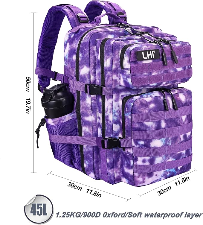 LHI Military Tactical Backpack for Men and Women 45L Army 3 Days Assault Pack - Image 3