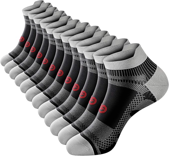 PAPLUS Ankle Compression Sock for Men and Women 2/4/6 Pairs, Low Cut by PAPLUS