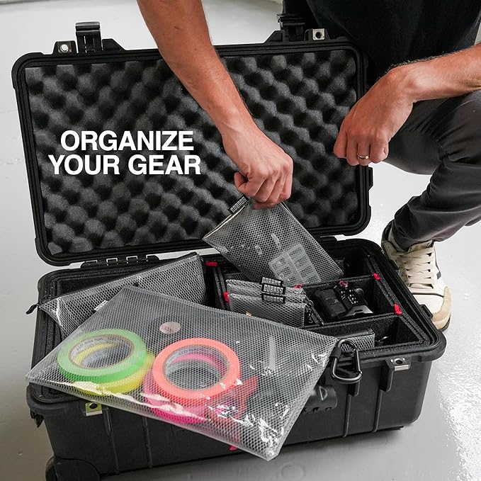 GOBAGS Air Production Multi‑Size Clear Zipper Pouch – Cable Organizer & Travel - Image 4