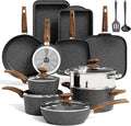 MAISON ARTS 17 Piece Pots and Pans Set Non Stick, Kitchen Cookware Sets by MAISONARTS