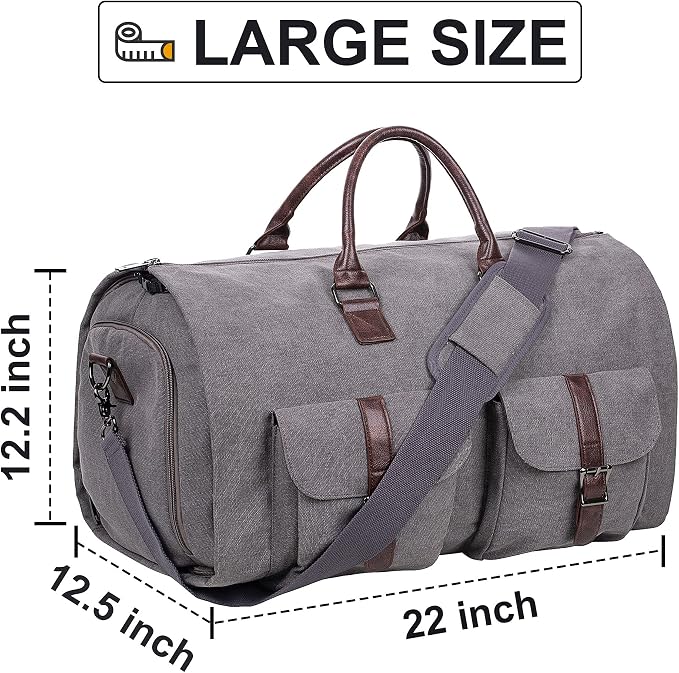 seyfocnia Convertible Travel Garment Bag, Carry on Garment Duffel Bag - Image 2