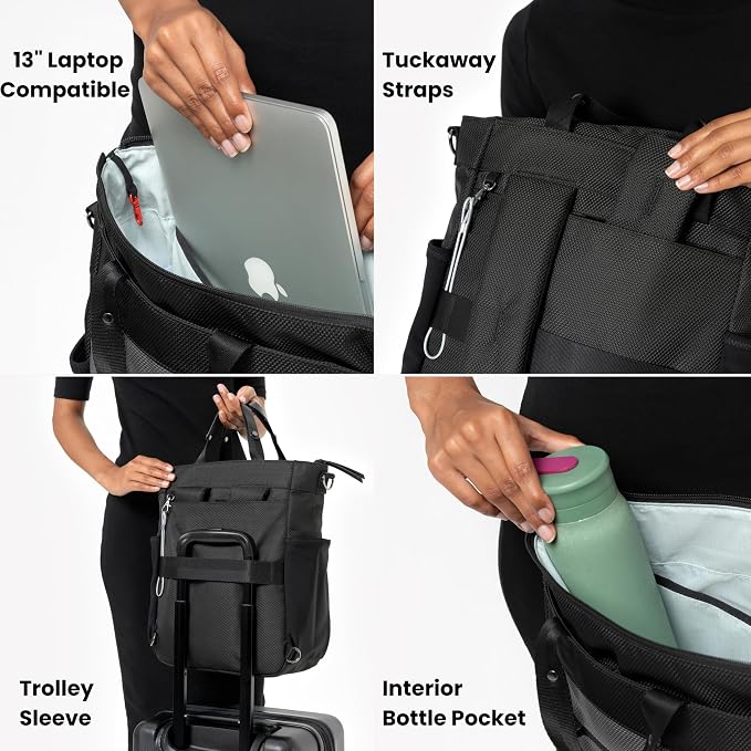 Sherpani Soleil, Anti Theft Convertible Backpack, 3 in 1 Tote Bag, Cross Body - Image 2