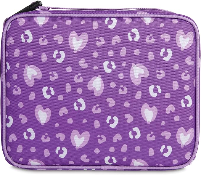 PackIt Freezable Classic Lunch Box, Leopard Hearts Purple, Built - Image 4