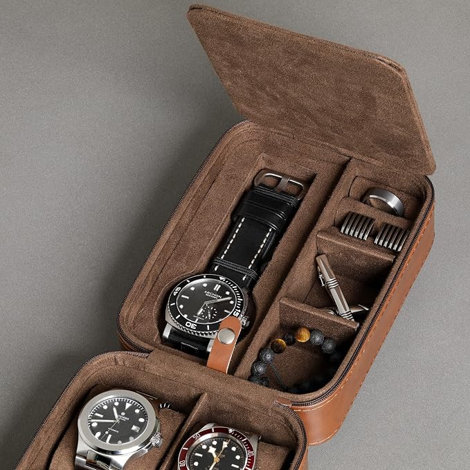 ROTHWELL 5 Watch Travel Case Storage Organizer - Image 5