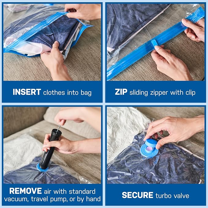 4 Pack Jumbo Vacuum Storage Bags - Image 7