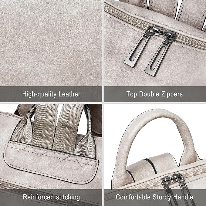 Shrrie Vegan Leather Laptop Backpack - Image 6