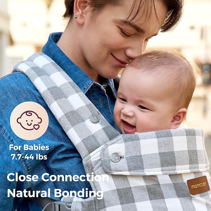 Momcozy Baby Carrier with Natural Cotton Linen, Built to Last, Ergonomic Design - Image 2