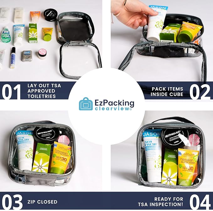 EzPacking Clear TSA Approved 3-1-1 Travel Toiletry Bag - Image 6