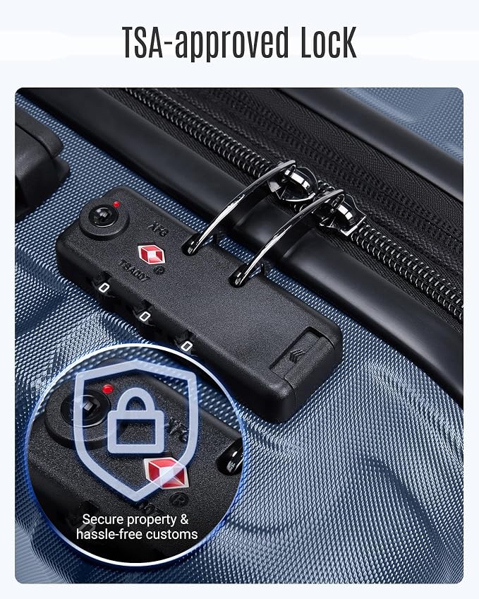 LIGHT FLIGHT Luggage Sets, Carry On Luggage 22x14x9 Airline Approved, Carry On - Image 7