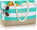 YOOLIFE Large Initial Beach Bag Waterproof Tote Zipper Bag Personalized Gifts by YOOLIFE