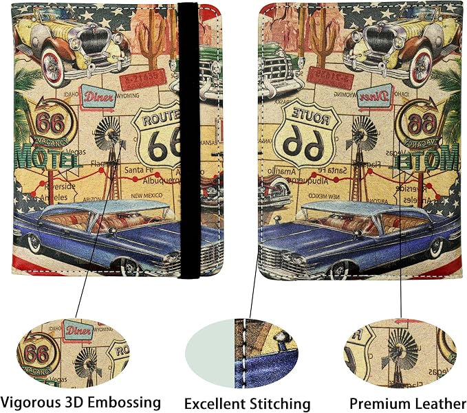 Passport Holder for Women and Men PU Leather Passport Cover for Travel - Image 2