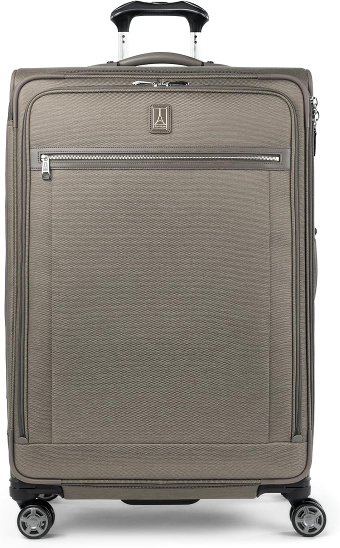 Travelpro Platinum Elite Softside Expandable Checked Luggage, 8 Wheel Spinner by Travelpro