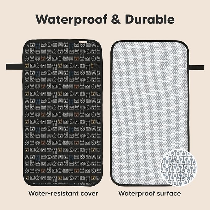 KeaBabies Portable Diaper Changing Pad, Easy Wipe Clean - Image 4