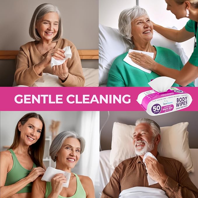 XL Bath Wipes for Adults Bathing No Rinse - Image 6