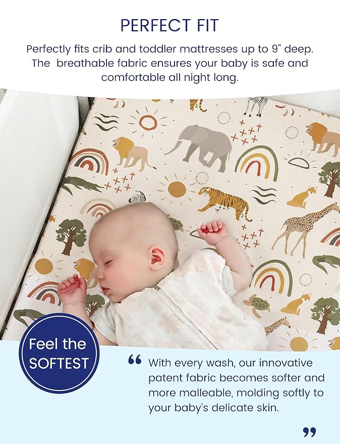 TotAha Jungle Animal Crib Sheets - Image 3