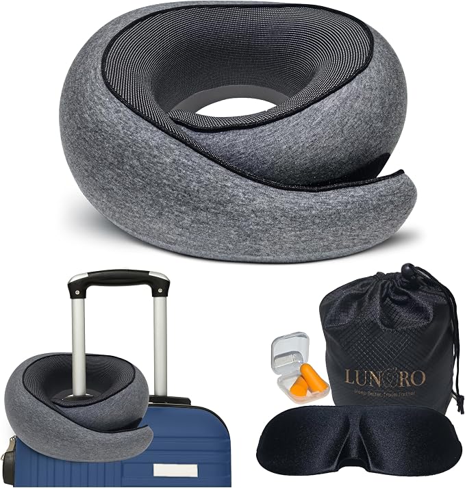 Upgraded Memory Foam Travel Neck Pillow by Unknown