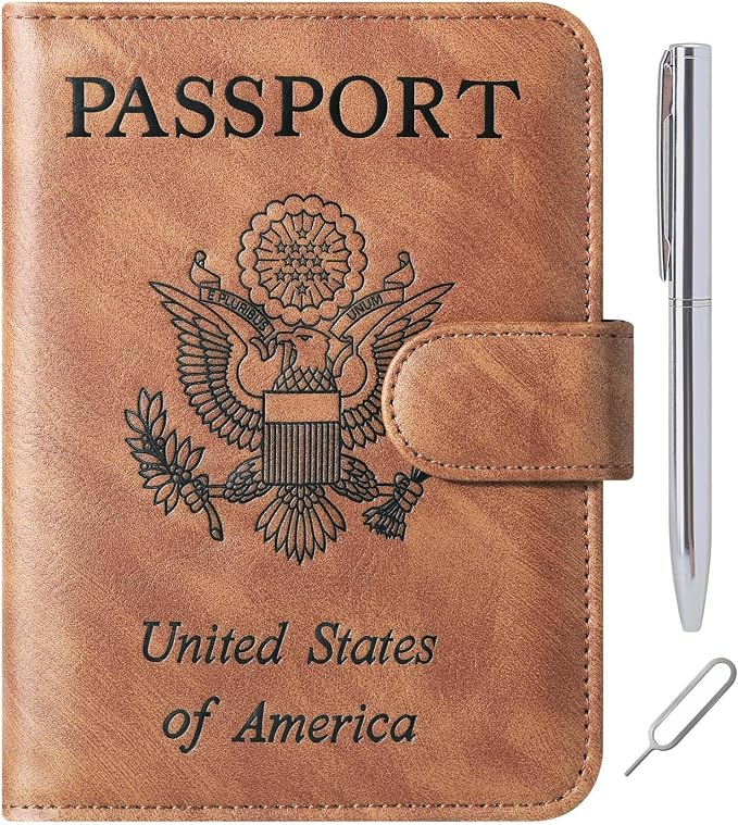 Passport Holder Cover Wallet Travel Essentials Leather Rfid Blocking Case by LOHASLIFE