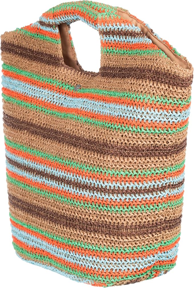 Roxy Women's Beach Tote Bag | Travel | Vacation | Straw | Lightweight | - Image 4