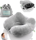 Inflatable Travel Neck Pillow: Extra-Soft, Cushion. by Outdoorwares+Hut
