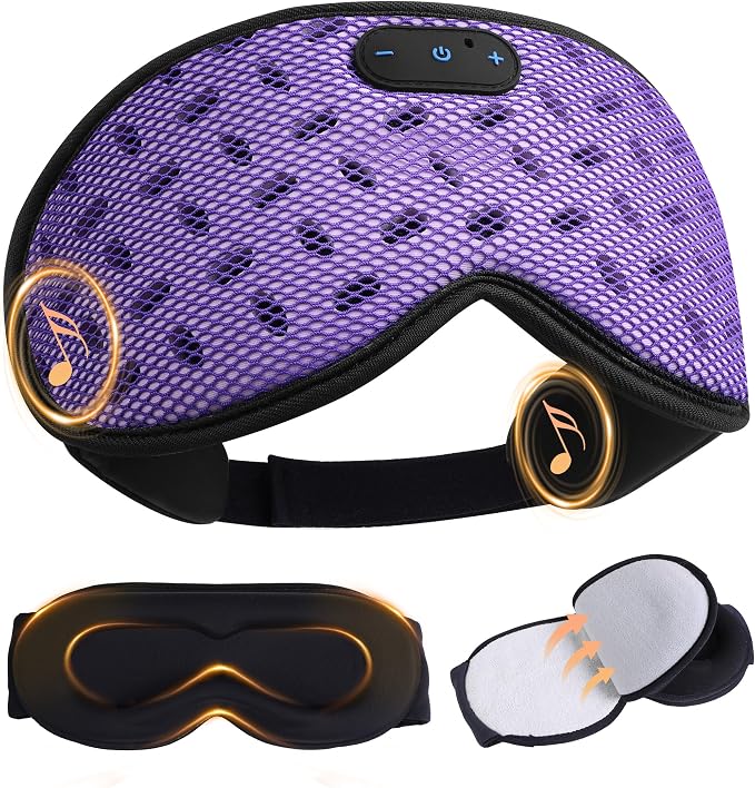 Sleep Mask Headphones with Bluetooth 5.4, LC-dolida Wireless Music Eye Mask by LC-dolida
