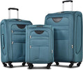 Merax Softside Luggage Set Softshell Lightweight 3 Piece Spinner Suitcase 22" by Merax