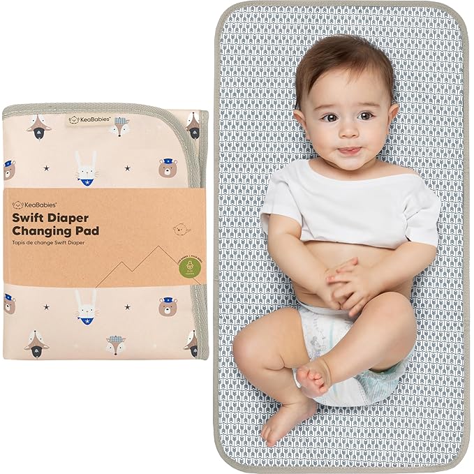 KeaBabies Portable Diaper Changing Pad, Easy Wipe Clean by KeaBabies