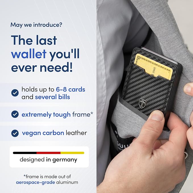 TRAVANDO Swype Slim Wallet for Men Metal RFID Blocking Mens Wallet Card Case - Image 2