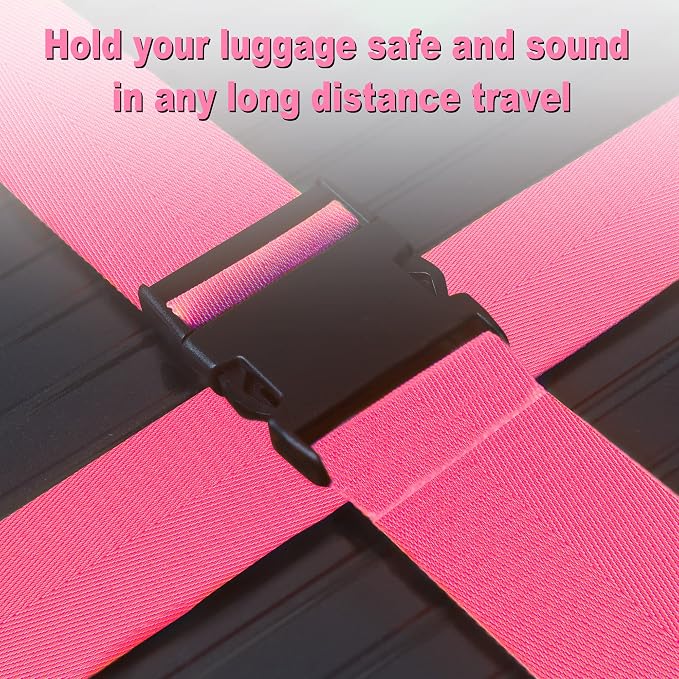 Luggage Straps for Suitcases TSA Approved Travel Belt 4 Pack by Chelmon - Image 4