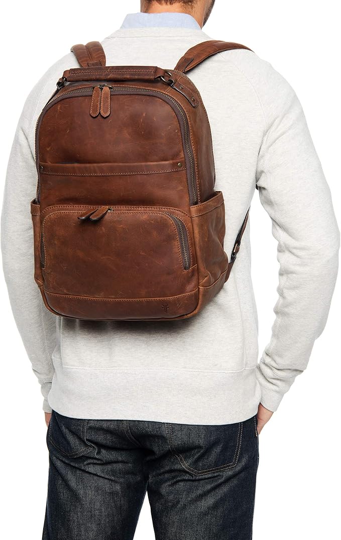 FRYE Logan Backpack Backpack Cognac Antique Pull Up One Size - Image 2