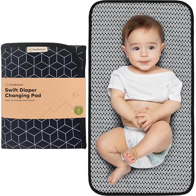 KeaBabies Portable Diaper Changing Pad, Easy Wipe Clean by KeaBabies