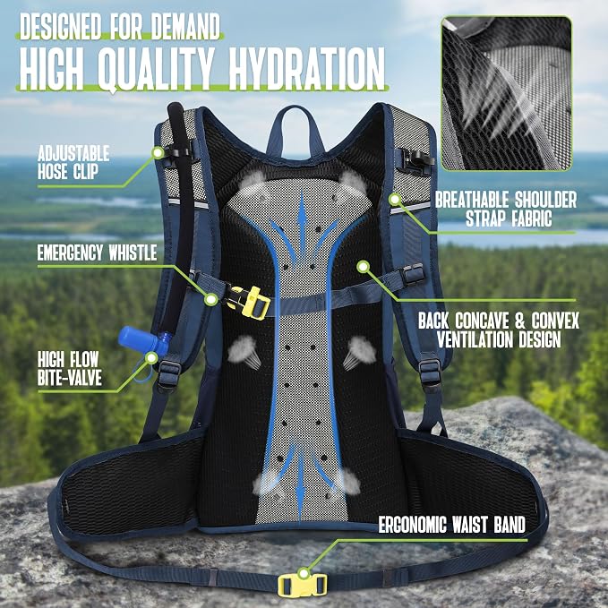 N NEVO RHINO Hydration Backpack, 18L Multipurpose Hiking Backpack - Image 3