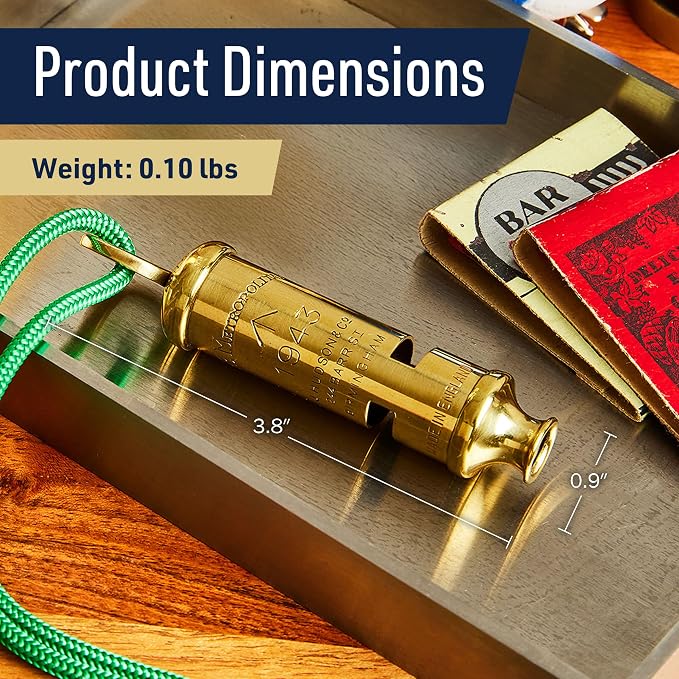 Brass Whistle with Keychain Ring - Image 5